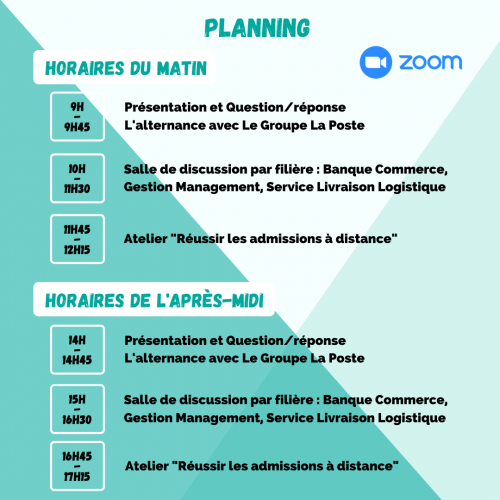 Planning Portes Ouvertes Formaposte IDF 11 mai 2021