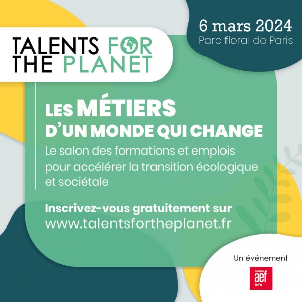 Rendez-vous sur le Salon Talents for the Planet !